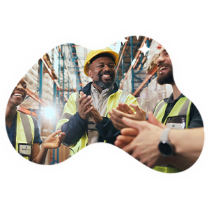 Employees celebrate one another's success in the workplace while participating in an ongoing program.