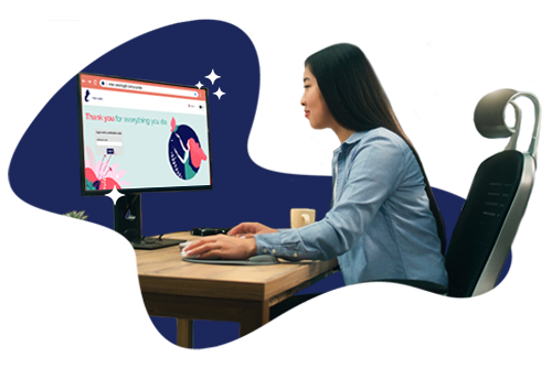 Employee recognition programs that are completely customized to each client's branding.